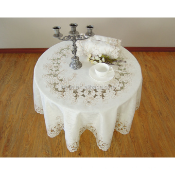 Hollow embroidery round tablecloth